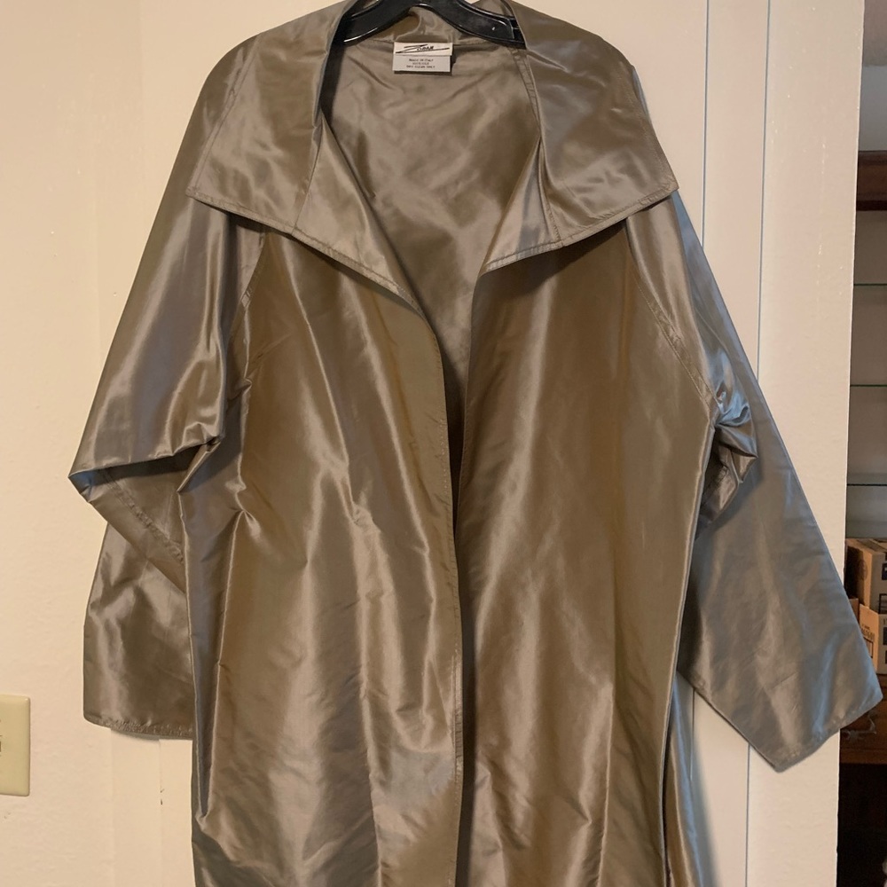 Italian silk taffeta topper